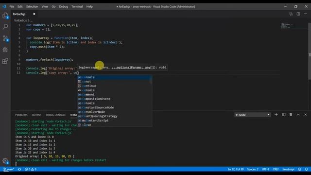 Javascript Tutorial | Array | forEach | Tamil смотреть онлайн