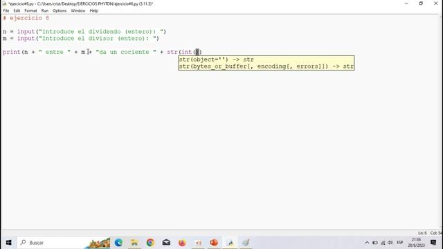 Ejercicio #8 en #python (Cociente y Resto) смотреть онлайн