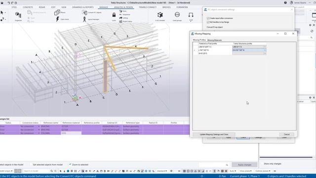 Tekla Structures - Mapping IFC Objects