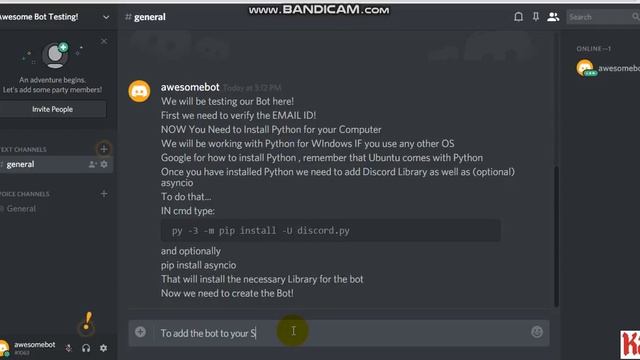 How to make a Discord Bot with Python смотреть онлайн