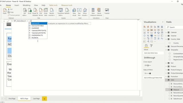 DAX Language - NOT Function in Power BI смотреть онлайн