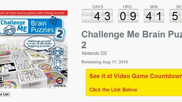 Challenge Me Brain Puzzles 2 DS Countdown смотреть онлайн