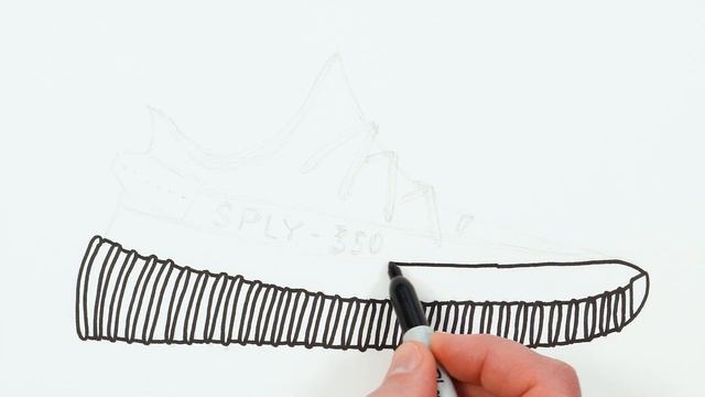 How to Draw a Sneaker Adidas Yeezy Boost | Easy drawing Tutorial смотреть онлайн