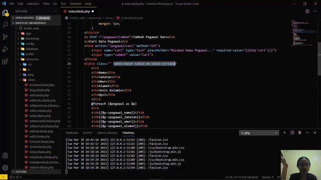 Modul 6 - Seeder, Faker, Pagination, Pencarian data, dan Bootstrap 5 pada laravel смотреть онлайн