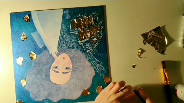 Процесс нанесения потали на картину смотреть онлайн