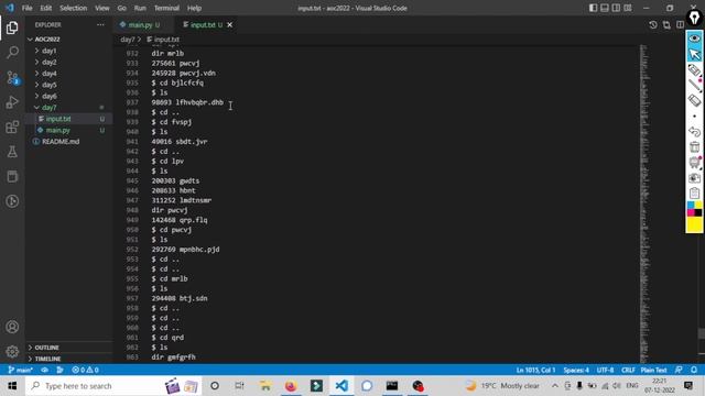 Day 7 - Advent of Code 2022 #adventofcode #coding #codingchallenge #python смотреть онлайн