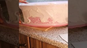 Оформление торта. Ажурный рисунок через трафарет