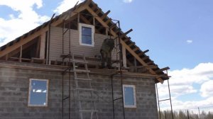 Дом из керамзитобетонных блоков. Привезли пенопласт. Новое приобретение