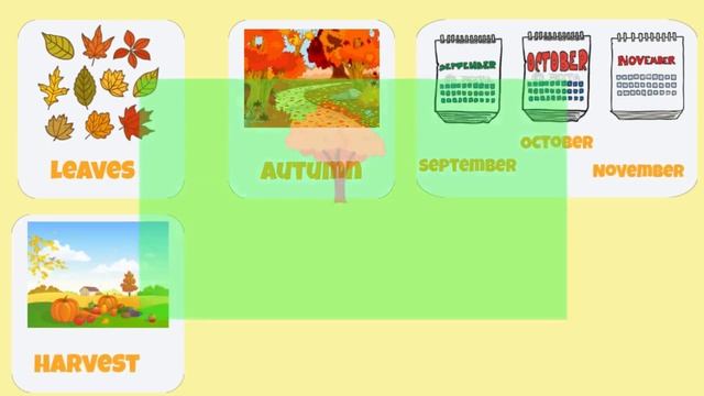 AUTUMN | Vocabulary For Kids | Video Flashcards | Learn English