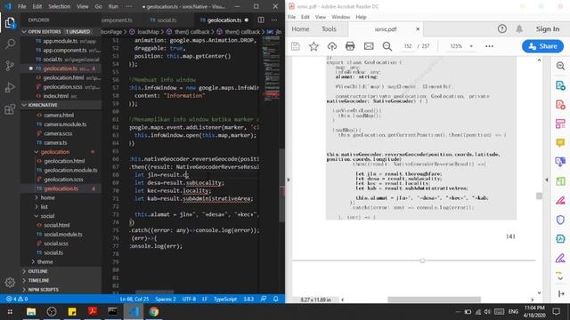 ionic native Part 2 (Access Geolocation, Geocoder, SMS, Call) смотреть онлайн