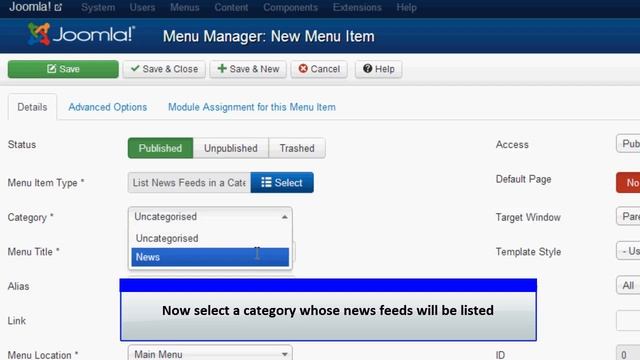 Joomla 3.0 - List News Feeds in a Category смотреть онлайн