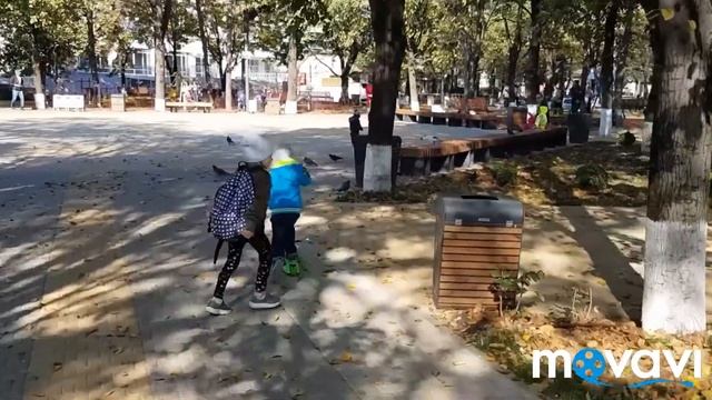 Гуляем , собираем букет из листьев. смотреть онлайн