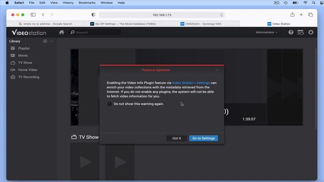 Synology NAS Tip - How To Add The Movie Database Plug-in To Video Station