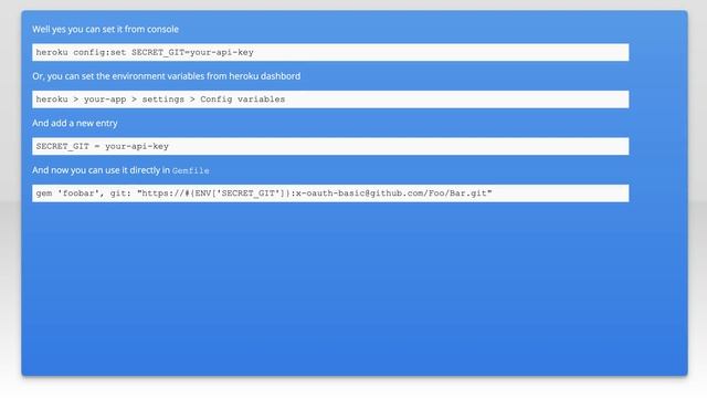 Environment variable in Gemfile смотреть онлайн