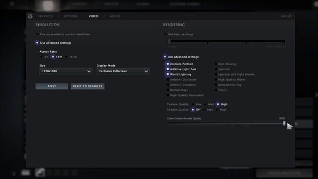 Как повысить Fps в Dota 2 Reborn?  Часть2