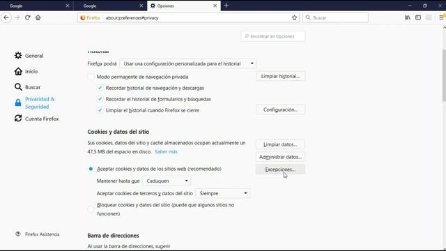 【 Mozilla ? Firefox 2020 - 2021 】 Habilitar, Desactivar, Borrar Cookies, Historial, Caché ¡REVISADO