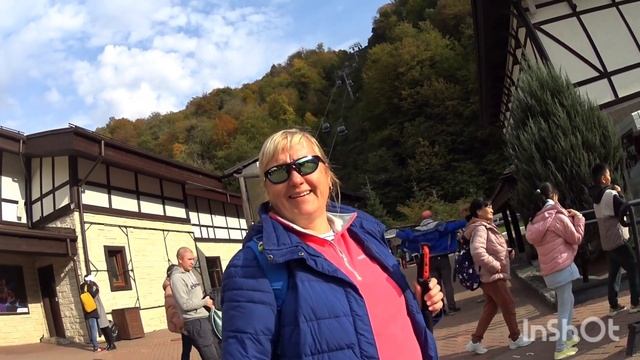 Роза Хутор/спуск с Роза Пик/чебуреки/озеро/водопад/октябрь2021