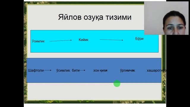 Бабамурадова Н Ж  Экосистема тузилиши озуқа занжирлари