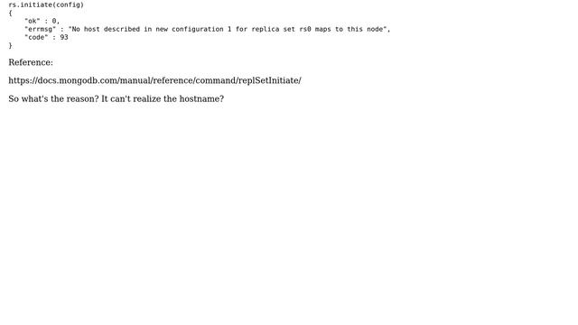 Databases: Can't run rs.initiate() when do mongodb replication set (2 Solutions!!) смотреть онлайн