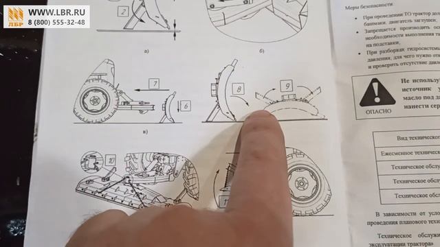 Установка гидроповоротного отвала на Farmer FL904