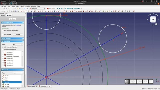 Freecad tutorial - Knob - Product design #101 смотреть онлайн