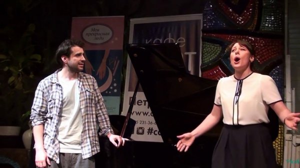 'Opera Night' в кафе 'Март', 25 05 2016 Пётр Налич, Елена Гусева сцена из оперы 'Богема'