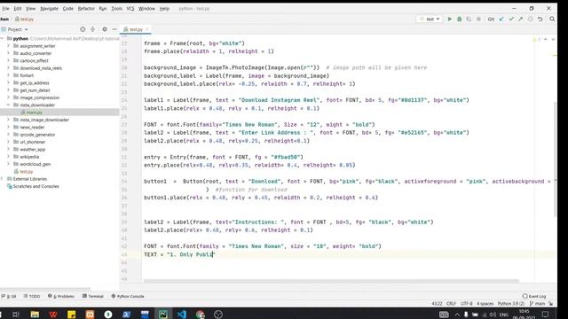 Download Instagram Reel using Python | Instagram Reel Downloader | Python | Tkinter | Instagram | смотреть онлайн