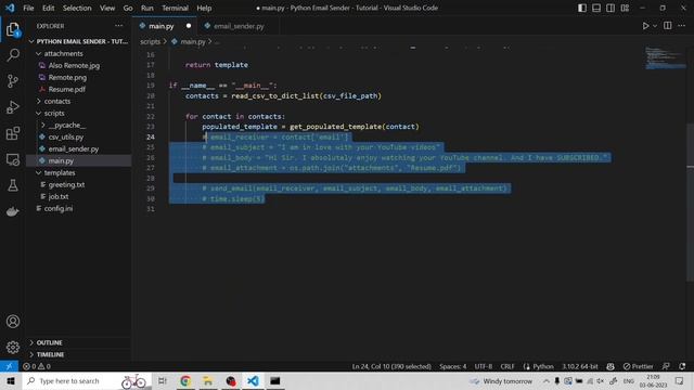 Automate Emails with Python - using Templates and Spreadsheets to Email Multiple People смотреть онлайн