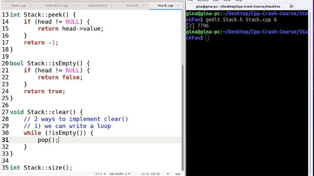How to Implement a Stack ADT as a Singly Linked List смотреть онлайн