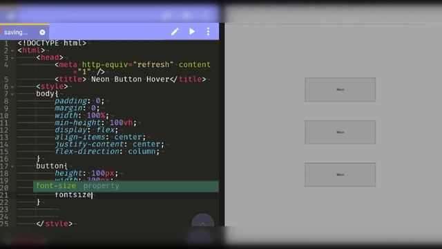 Neon button Hover | HTML & CSS | Pranjul tutorials смотреть онлайн
