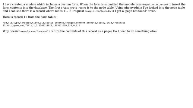 Drupal: Page not found for a node that does exist? смотреть онлайн