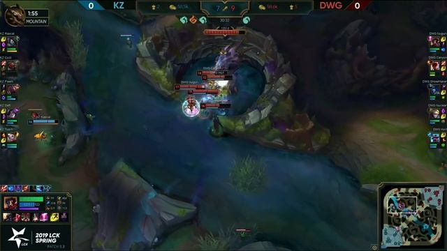 KZ vs DWG Highlights Game 1 | LCK Spring 2019 Week 3 Day 3 | King Zone DragonX vs Damwon Gaming G1 смотреть онлайн