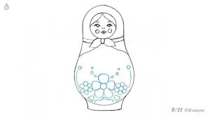 Как нарисовать русскую матрешку с узорами: инструкция от EvriKak