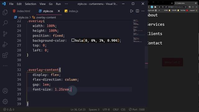 عمل قائمة curtain menu ?html css javascript смотреть онлайн