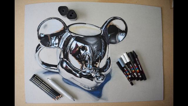 How to Draw a 3d chrome mug HD 720p смотреть онлайн