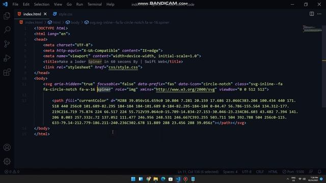 Make Loader Spinner by HTML and CSS смотреть онлайн