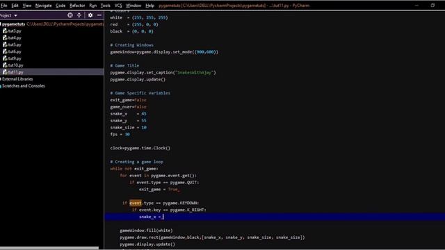 Moving Our Snake And Setting Game FPS - Python Game Development Using Pygame In Hindi #11 смотреть онлайн