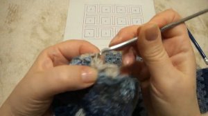 Плед 3D крючком. Часть 2 Обвязка. Безотрывное соединение Бабушкиного квадрата