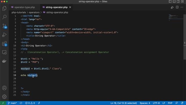 String Operators in PHP | What is String Operator | स्ट्रिंग ऑपरेटर्स क्या होते है смотреть онлайн
