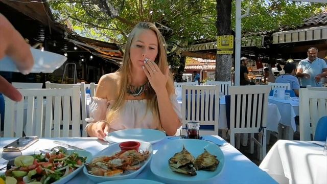 Турция. Цены на морепродукты. Рыбный рынок Фетхие. смотреть онлайн