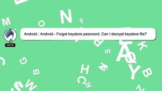 Android : Android - Forgot keystore password. Can I decrypt keystore file? смотреть онлайн