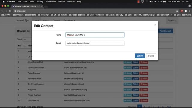 Laravel 5.5 AJAX CRUD Bootstrap with Validation - 4 Edit data Using AJAX Part 2 смотреть онлайн