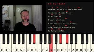 Desperado Piano Tutorial (QUICK & EASY)