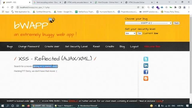bwapp xss reflected ajax-xml || cross site scripting vulnerability || Cyber World Hindi смотреть онлайн