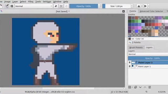 32x32 Pixel Art Character Knight With Krita смотреть онлайн