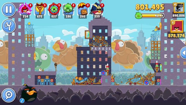 Angry Birds Friends Level 9 Tournament 1320 three stars NO POWER-UP walkthrough 2023-11-23 смотреть онлайн