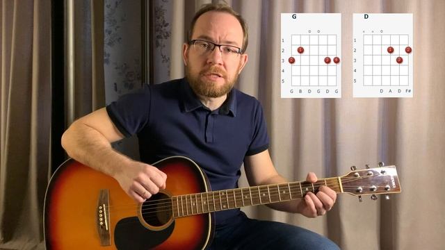 Как правильно и быстро переставлять аккорды G, C, D на гитаре. Соль мажор - До мажор - Ре мажор. смотреть онлайн