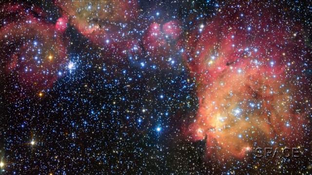 Blue Stars 'Energize' Gas Cloud's Colorful Glow | Video смотреть онлайн