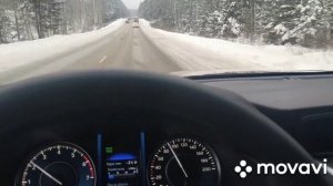 Замер#1 расход топлива зимой по трассе в Экорежиме (ECOmode), 92 бенз. Toyota Fortuner. BLACKBLACK
