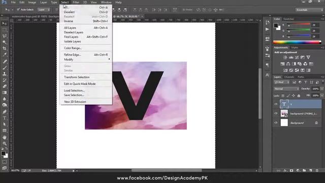 How to Create Watercolor Text Effect in Photoshop CC - Urdu/Hindi Tutorial смотреть онлайн